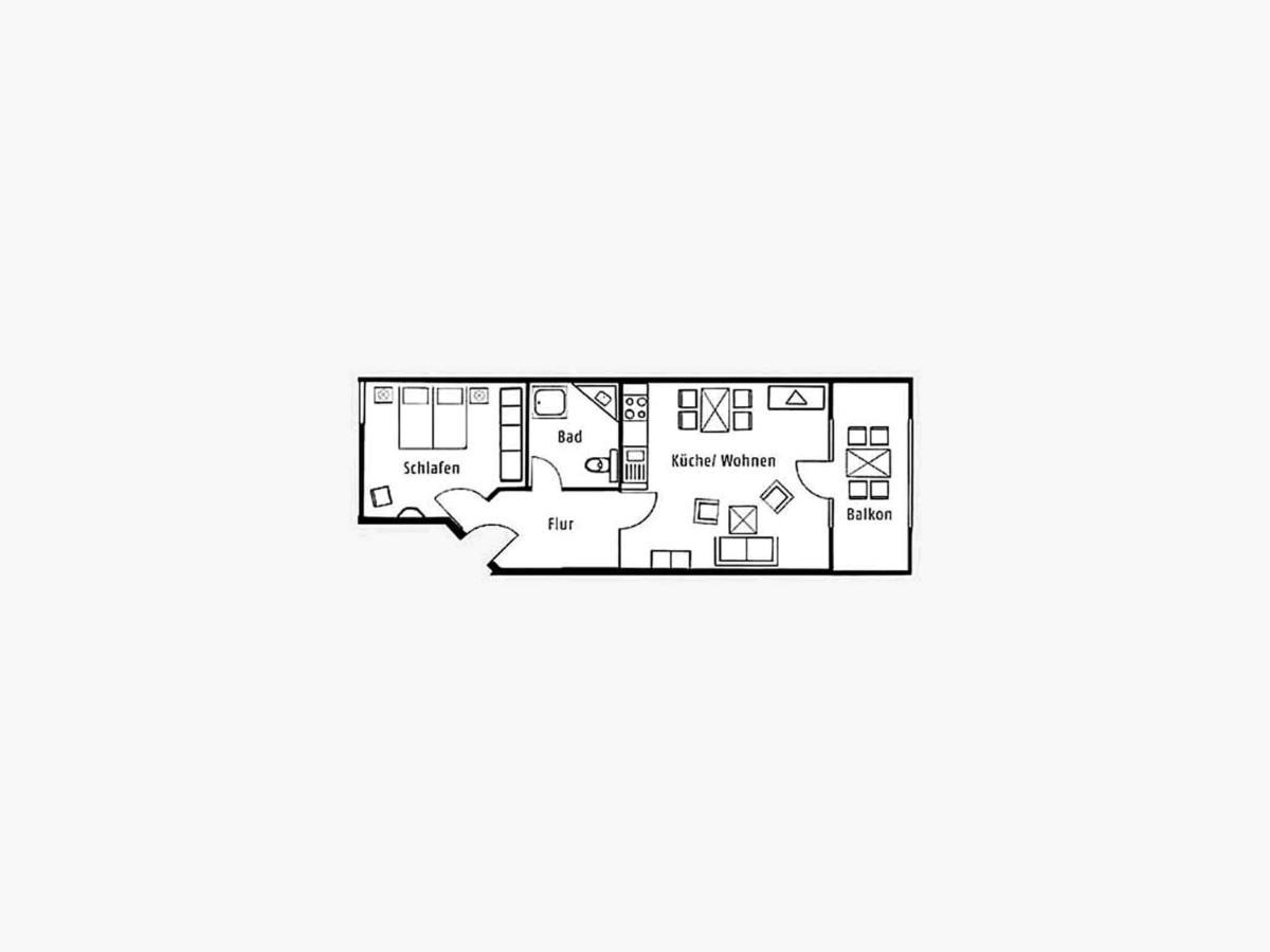 Duenenpark Binz - Komfortplus Ferienwohnung Mit 1 Schlafzimmer Und Balkon Im Dachgeschoss 136 Екстер'єр фото